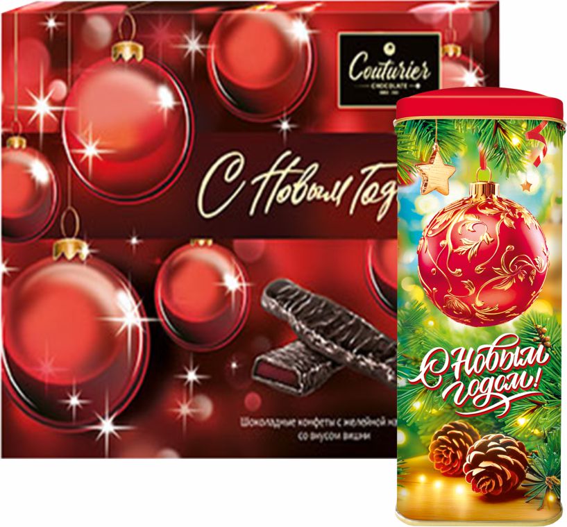 Наборы шоколадных конфет и чая
